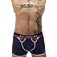 Male Power Navy-Blue French Terry Cut-Out Boxer Brief