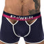 Male Power Navy-Blue French Terry Cut-Out Boxer Brief