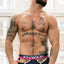 Male Power Navy-Blue French Terry Cut-Out Boxer Brief