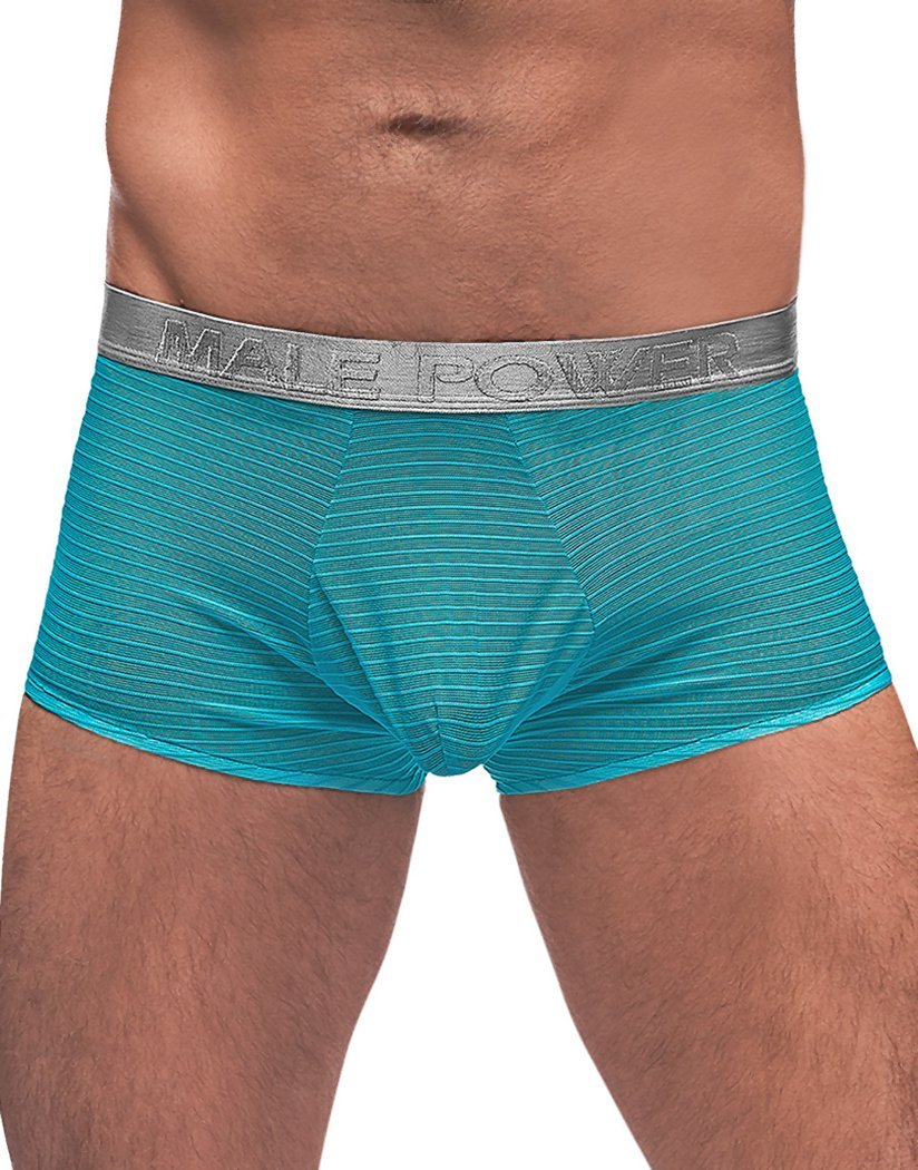 Male Power Seaform Blue Mesh Rib Mini Short