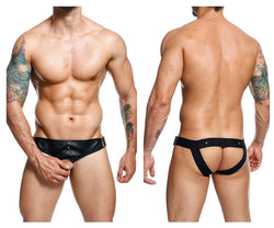 MaleBasics Men's Underwear DMBL01 DNGEON Cockring Jockstrap Color Black thumbnail 1