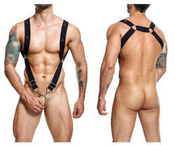 MaleBasics Men's Lingerie DMBL06 DNGEON Straigh Back Harness Color Black thumbnail 1
