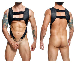 MaleBasics Men's Underwear DMBL08 DNGEON Croptop Cockring Harness Color Black thumbnail 1