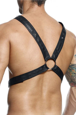 MaleBasics Men's Lingerie DMBL09 DNGEON Cross Chain Harness Color Black thumbnail 3