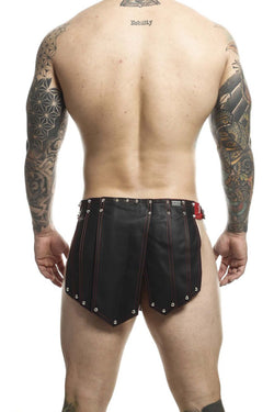 MaleBasics Men's Lingerie DMBL10 DNGEON Roman Skirt Color Black-Red thumbnail 3