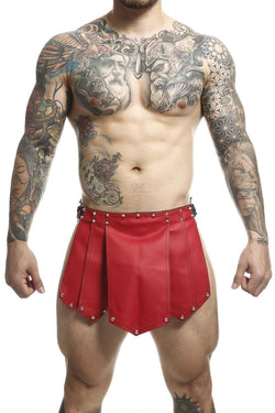MaleBasics Men's Lingerie DMBL10 DNGEON Roman Skirt Color Red thumbnail 2