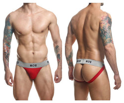 MaleBasics Men's Underwear MBL107 MOB Classic Fetish Jock 3 Inches Jockstrap Color Red thumbnail 1