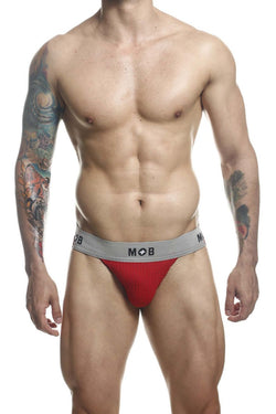 MaleBasics Men's Underwear MBL107 MOB Classic Fetish Jock 3 Inches Jockstrap Color Red thumbnail 2
