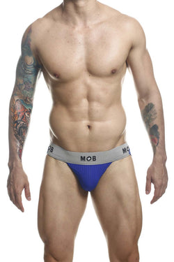 MaleBasics Men's Underwear MBL107 MOB Classic Fetish Jock 3 Inches Jockstrap Color Royal thumbnail 2