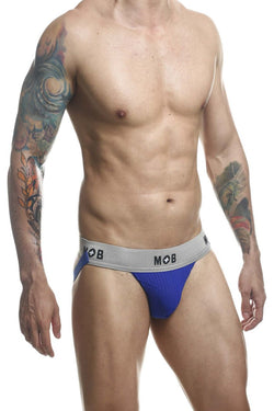 MaleBasics Men's Underwear MBL107 MOB Classic Fetish Jock 3 Inches Jockstrap Color Royal thumbnail 4