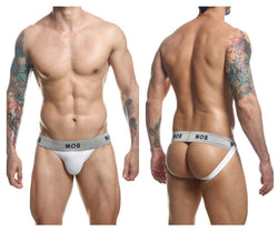 MaleBasics Men's Underwear MBL107 MOB Classic Fetish Jock 3 Inches Jockstrap Color White thumbnail 1