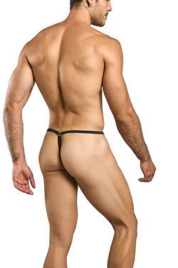 MaleBasics Men's Underwear MBL24 Tear Drop Thongs Color Black thumbnail 3
