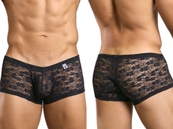 MaleBasics Men's Underwear MBL78 Lace Trunks Color Black Lace thumbnail 1