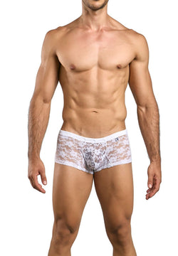 MaleBasics Men's Underwear MBL78 Lace Trunks Color White Lace thumbnail 2