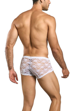 MaleBasics Men's Underwear MBL78 Lace Trunks Color White Lace thumbnail 3
