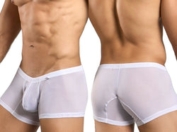 MaleBasics Men's Underwear MBL78 Lace Trunks Color White Mesh thumbnail 1
