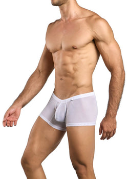MaleBasics Men's Underwear MBL78 Lace Trunks Color White Mesh thumbnail 2