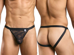 MaleBasics Men's Underwear MBL82 Sexy Jockstrap Color Black Lace thumbnail 1