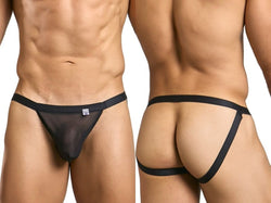 MaleBasics Men's Underwear MBL82 Sexy Jockstrap Color Black Mesh thumbnail 1