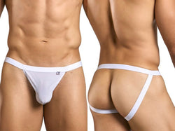 MaleBasics Men's Underwear MBL82 Sexy Jockstrap Color White Mesh thumbnail 1