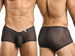 MaleBasics Men's Underwear MBL83 Loop Cheeky Trunks Color Black Mesh thumbnail 1