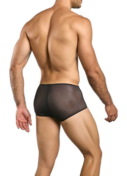 MaleBasics Men's Underwear MBL83 Loop Cheeky Trunks Color Black Mesh thumbnail 3