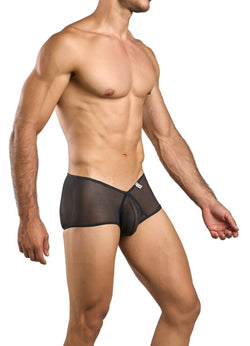 MaleBasics Men's Underwear MBL83 Loop Cheeky Trunks Color Black Mesh thumbnail 4