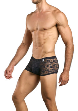 MaleBasics Men's Underwear MBL84 Classic Pouch Trunks Color Black Lace thumbnail 4