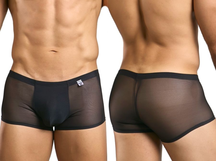 MaleBasics Men's Underwear MBL84 Classic Pouch Trunks Color Black Mesh