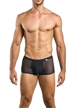 MaleBasics Men's Underwear MBL84 Classic Pouch Trunks Color Black Mesh thumbnail 2