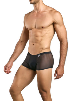 MaleBasics Men's Underwear MBL84 Classic Pouch Trunks Color Black Mesh thumbnail 4