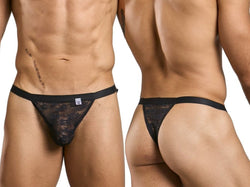 MaleBasics Men's Underwear MBL85 Y Sexy Thongs Color Black Lace thumbnail 1