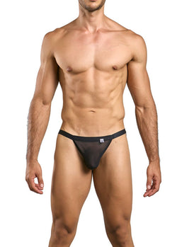 MaleBasics Men's Underwear MBL85 Y Sexy Thongs Color Black Mesh thumbnail 2