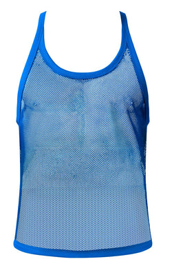 Male Power Men's Underwear 110-11C Fishnet 2 Tank Top Color Royal thumbnail 4