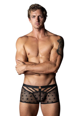 Male Power Men's Underwear 122-291 Love Star Short with Ring Color Black thumbnail 2