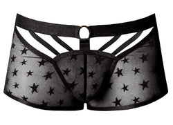Male Power Men's Underwear 122-291 Love Star Short with Ring Color Black thumbnail 4