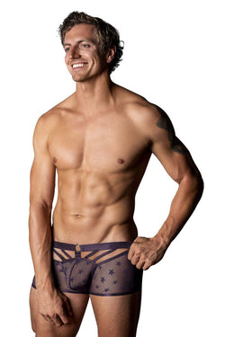 Male Power Men's Underwear 122-291 Love Star Short with Ring Color Purple thumbnail 2