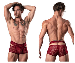 Male Power Men's Underwear 126-289 Lucifer Cut Out Short Color Burgundy thumbnail 1