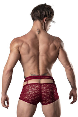Male Power Men's Underwear 126-289 Lucifer Cut Out Short Color Burgundy thumbnail 3