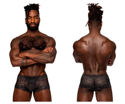 Male Power Men's Underwear 127-280 Sassy Lace Mini Short Sheer Pouch Color Black thumbnail 1