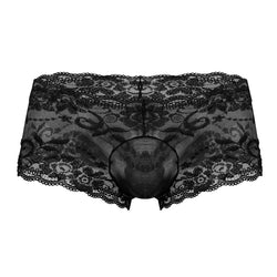 Male Power Men's Underwear 127-280 Sassy Lace Mini Short Sheer Pouch Color Black thumbnail 4