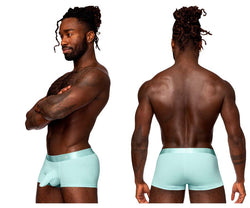 Male Power Men's Underwear 129-281 Easy Breezy Mini Short with Sleeve Color Aqua thumbnail 1