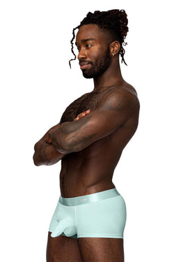 Male Power Men's Underwear 129-281 Easy Breezy Mini Short with Sleeve Color Aqua thumbnail 2
