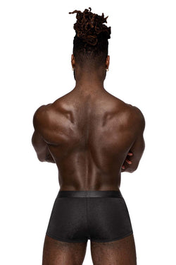 Male Power Men's Underwear 129-281 Easy Breezy Mini Short with Sleeve Color Black thumbnail 3