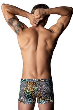 Male Power Men's Underwear 143-295 Go Wild Uplift Mini Short Color Multi Animal thumbnail 3