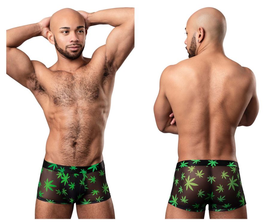 Male Power Men's Underwear 145-294 Hazy Dayz Pouch Short Color Pot Leaf