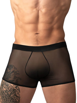 Male Power Men's Underwear 145-307 Mesh 2 Mini Short Trunks Color Black thumbnail 2