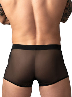 Male Power Men's Underwear 145-307 Mesh 2 Mini Short Trunks Color Black thumbnail 3