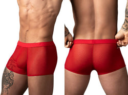 Male Power Men's Underwear 145-307 Mesh 2 Mini Short Trunks Color Red thumbnail 1