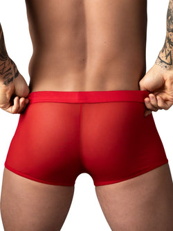 Male Power Men's Underwear 145-307 Mesh 2 Mini Short Trunks Color Red thumbnail 3